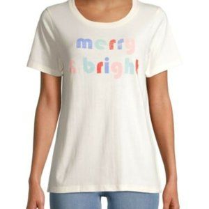 NWT GRAY BY GRAYSON SOCIAL "MERRY & BRIGHT" TSHIRT X-SMALL